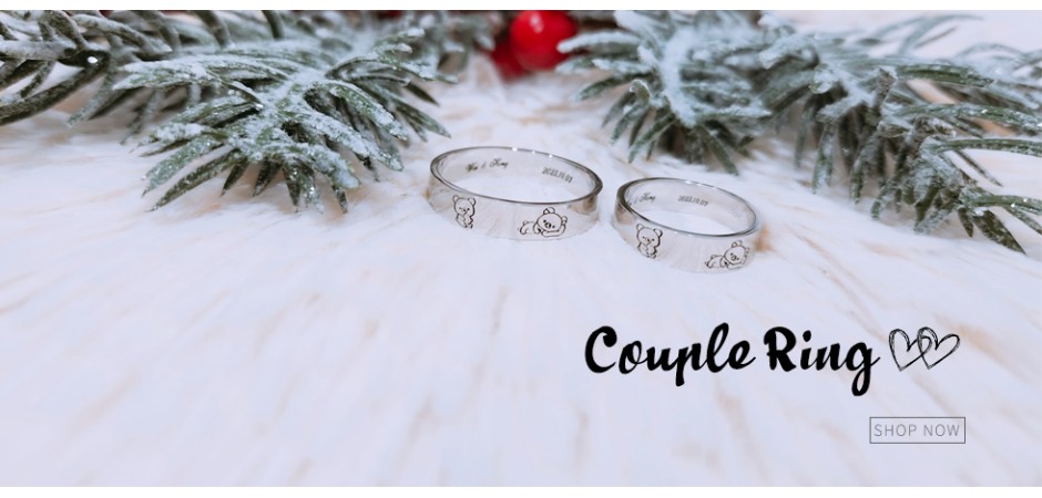 Personalized Anime couple ring